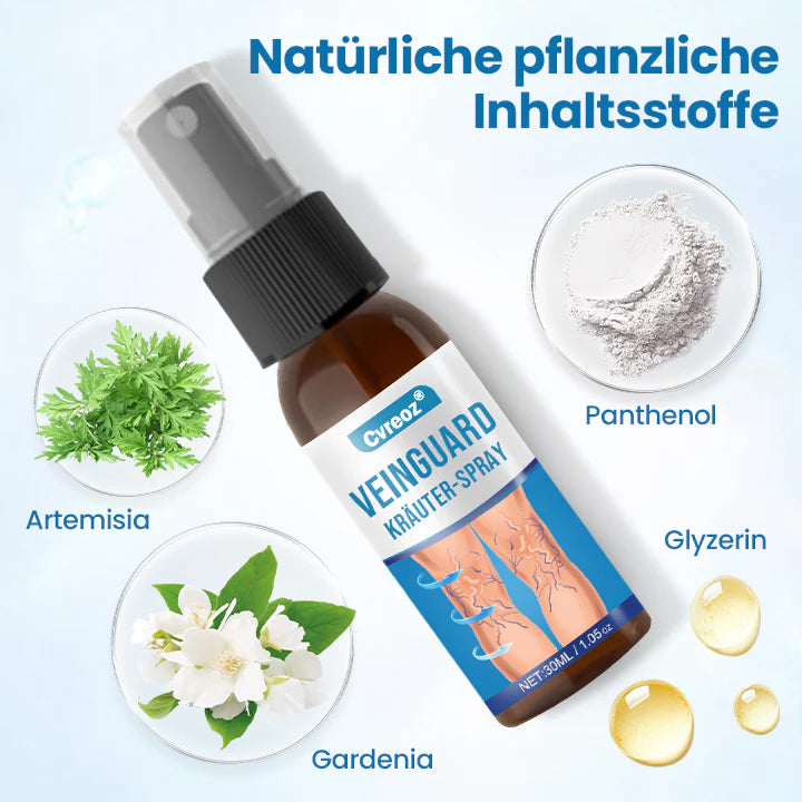 Cvreoz® VeinGuard Kräuterspray-✅Klinisch erwiesen, um Krampfadern in nur 7 Tagen zu beseitigen!!